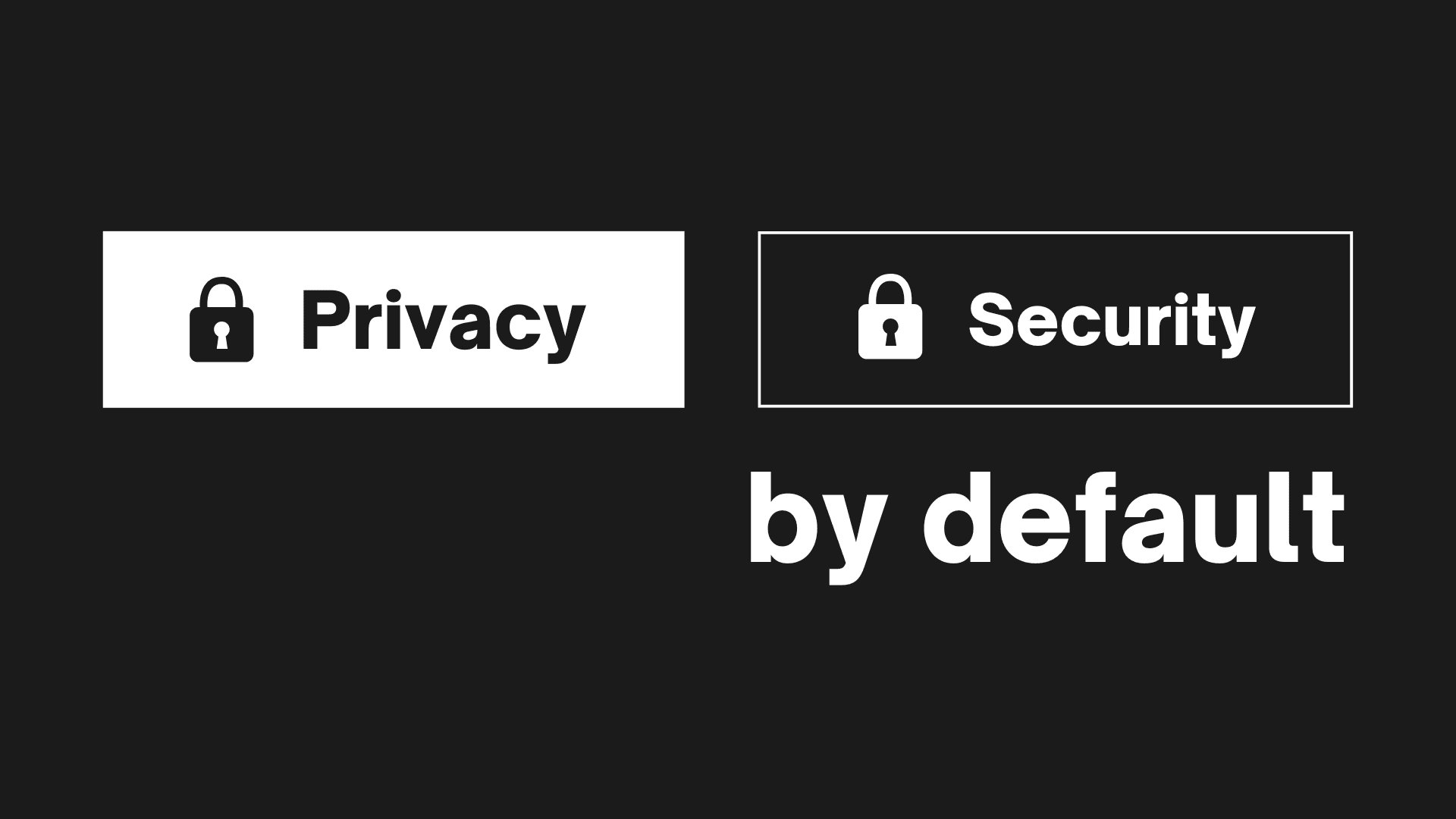 Privacy and Security by default